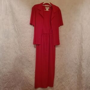 Red Maxi Dress Set